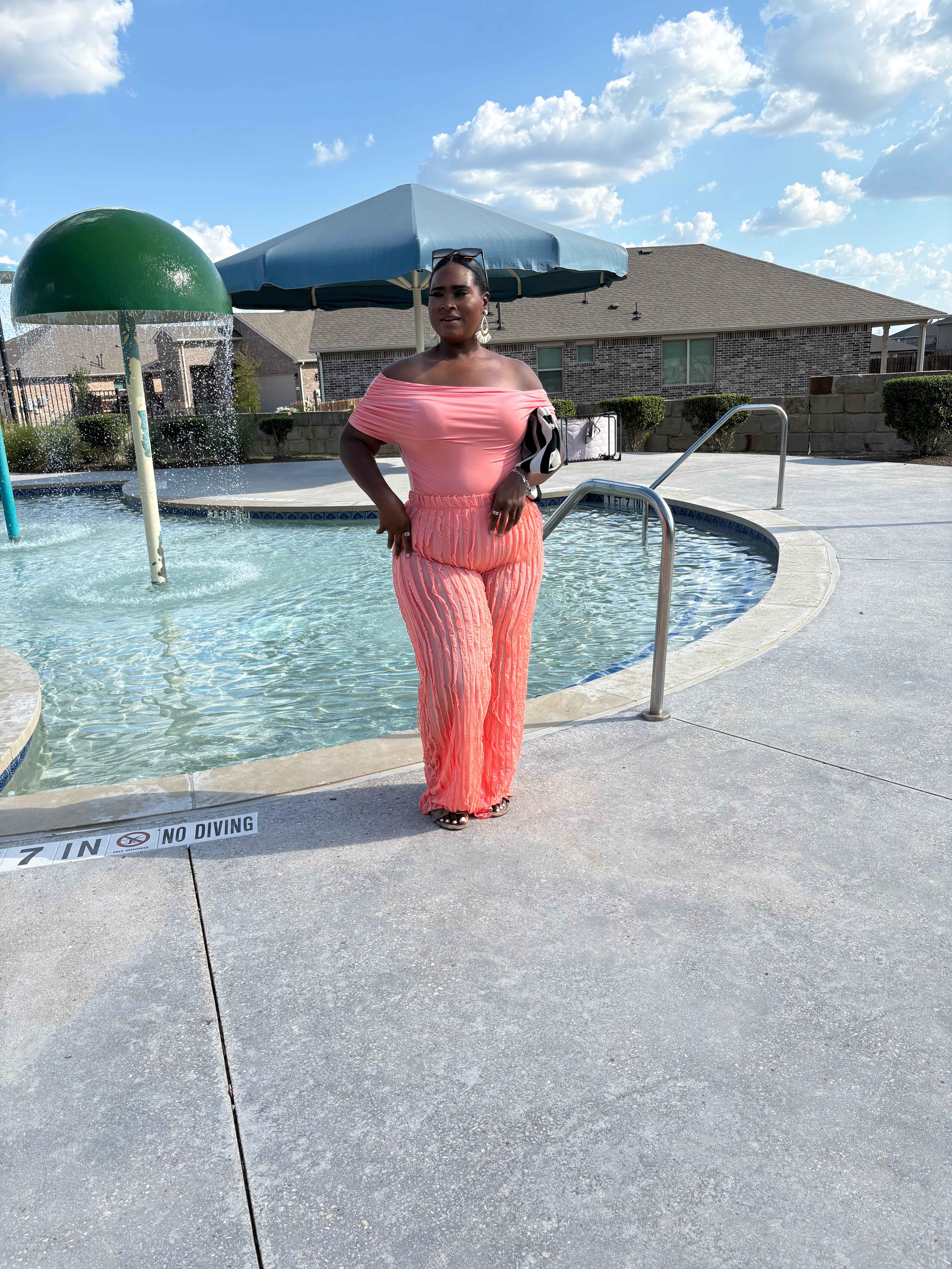Peach Everything Two-Piece Set – Bodysuit & pants